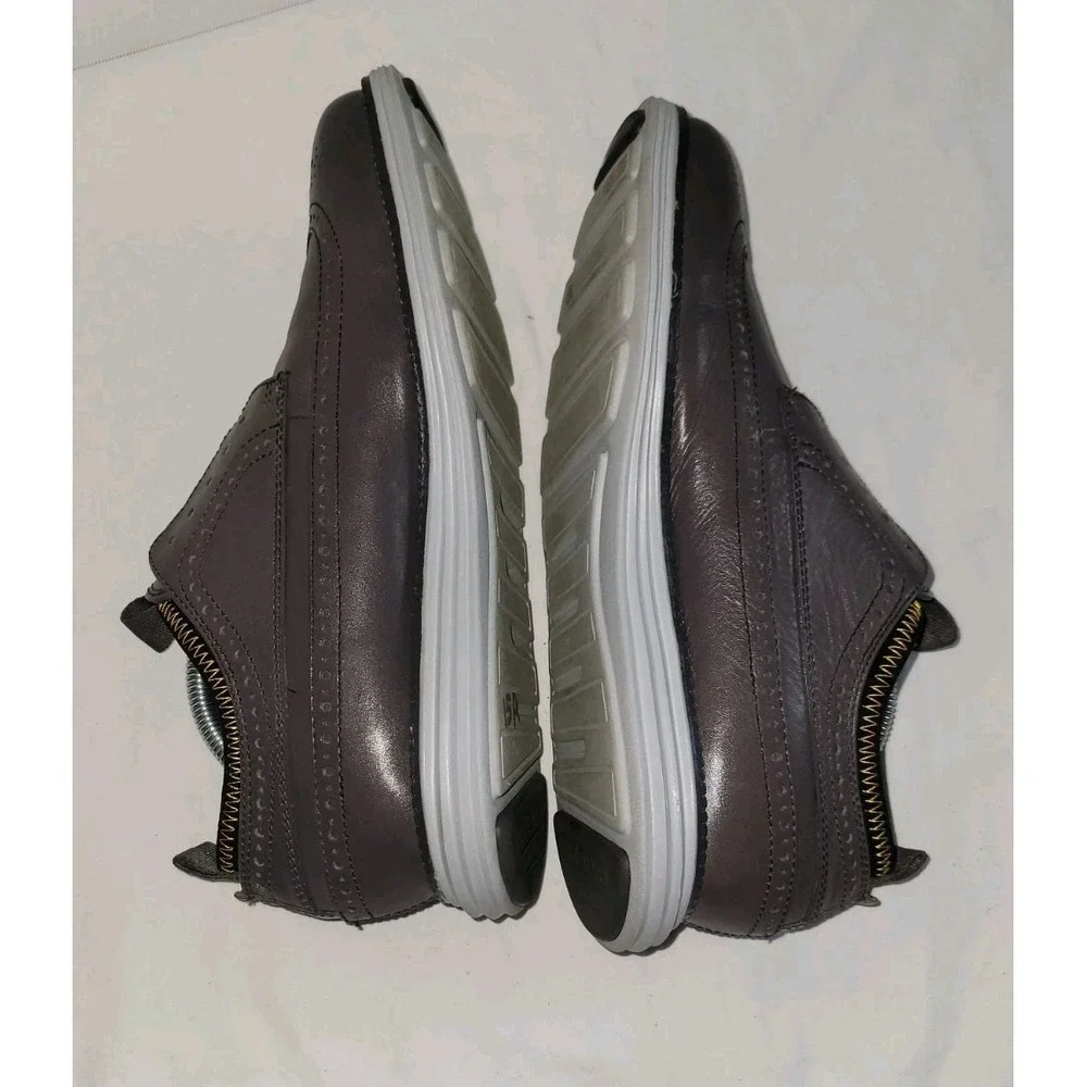 Cole Haan‎ Mens 8M Grand Long Wingtip Novelty Oxford C24904 Grey Shoe NO LACES